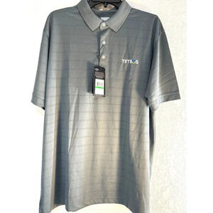 Callaway Opti-Dri Mens Polo Golf Shirt Gray Logo Timious Size L NWT
